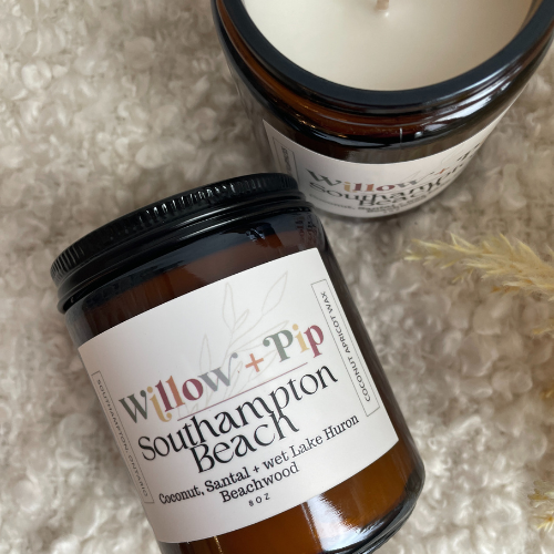Southampton Beach | 8 Ounce Coconut Apricot Wax Candles | Toxin-Free