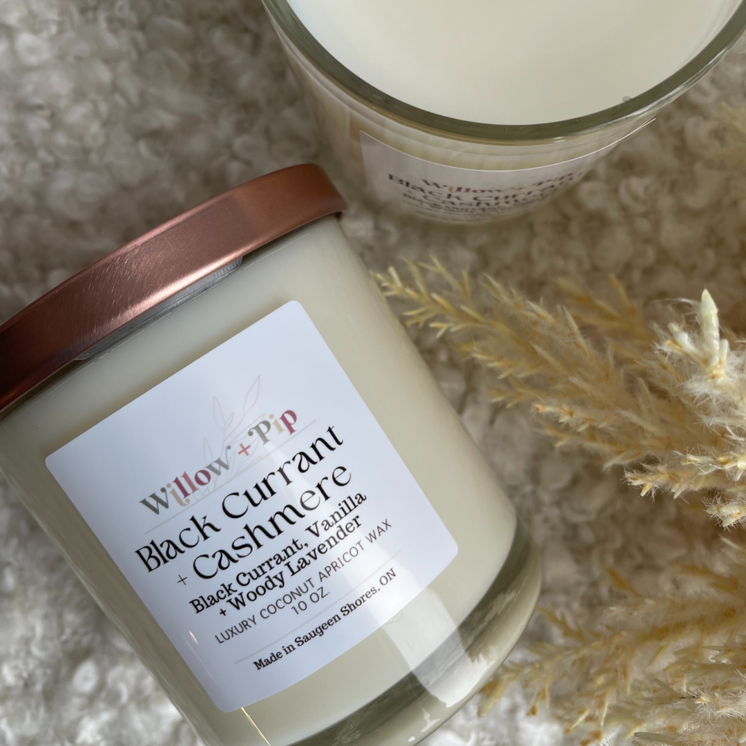 Blackberry Currant + Cashmere | 10 Ounce Coconut Apricot Wax Candles | Toxin-Free