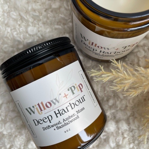 Deep Harbour | 8 Ounce Coconut Apricot Wax Candles | Toxin-Free