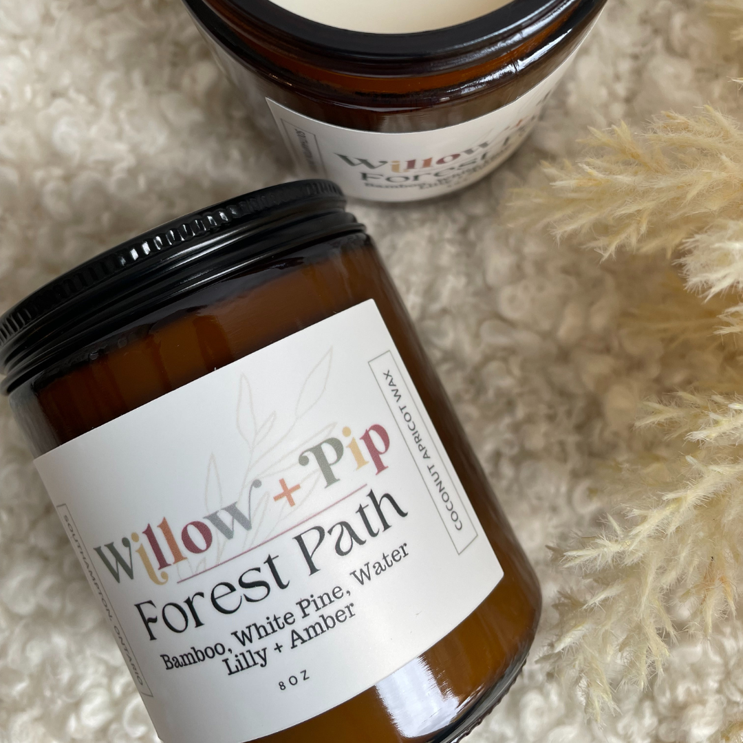 Forest Path | 8 Ounce Coconut Apricot Wax Candles | Toxin-Free