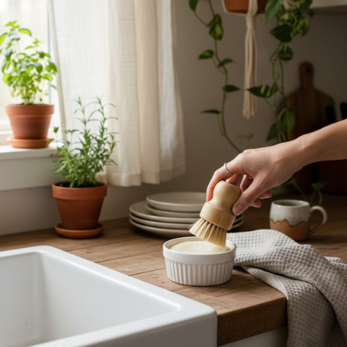 Zero Waste Dish Soap Bar + Ceramic Ramekin