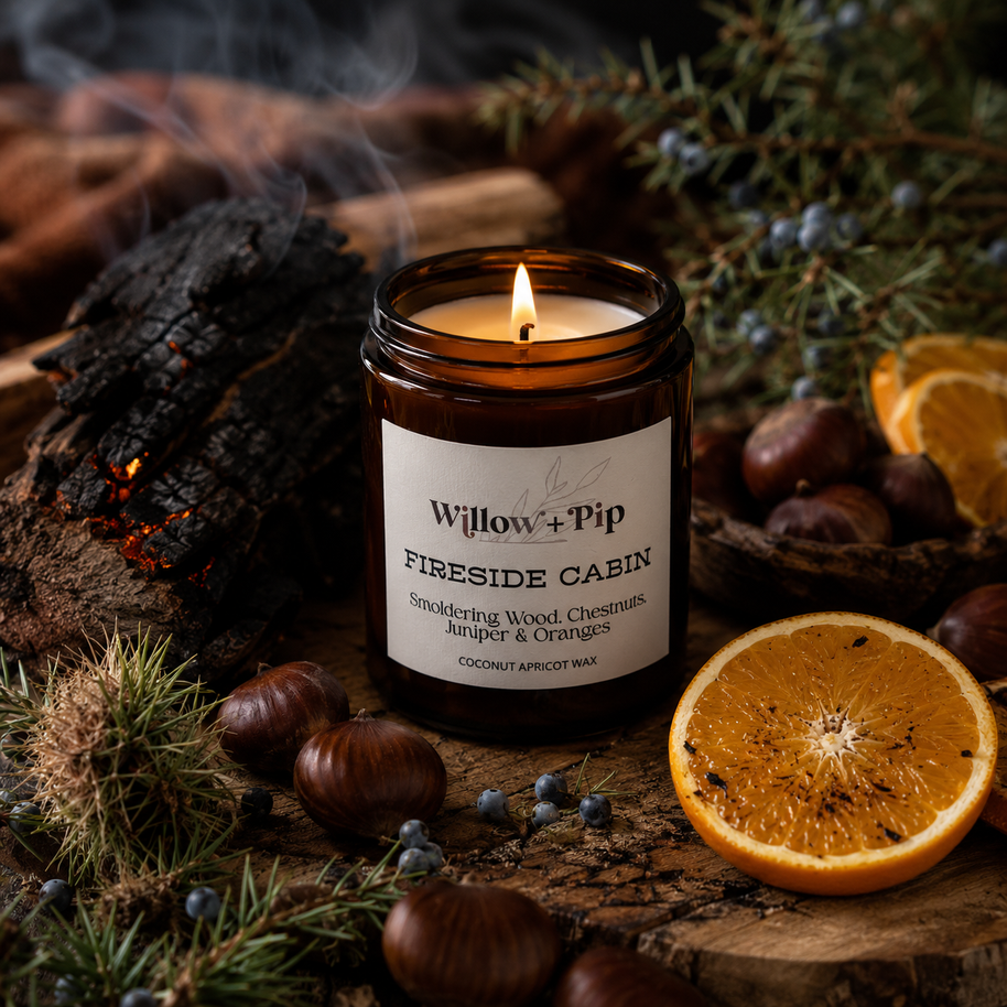 Fireside Cabin - Coconut Apricot Wax Candle