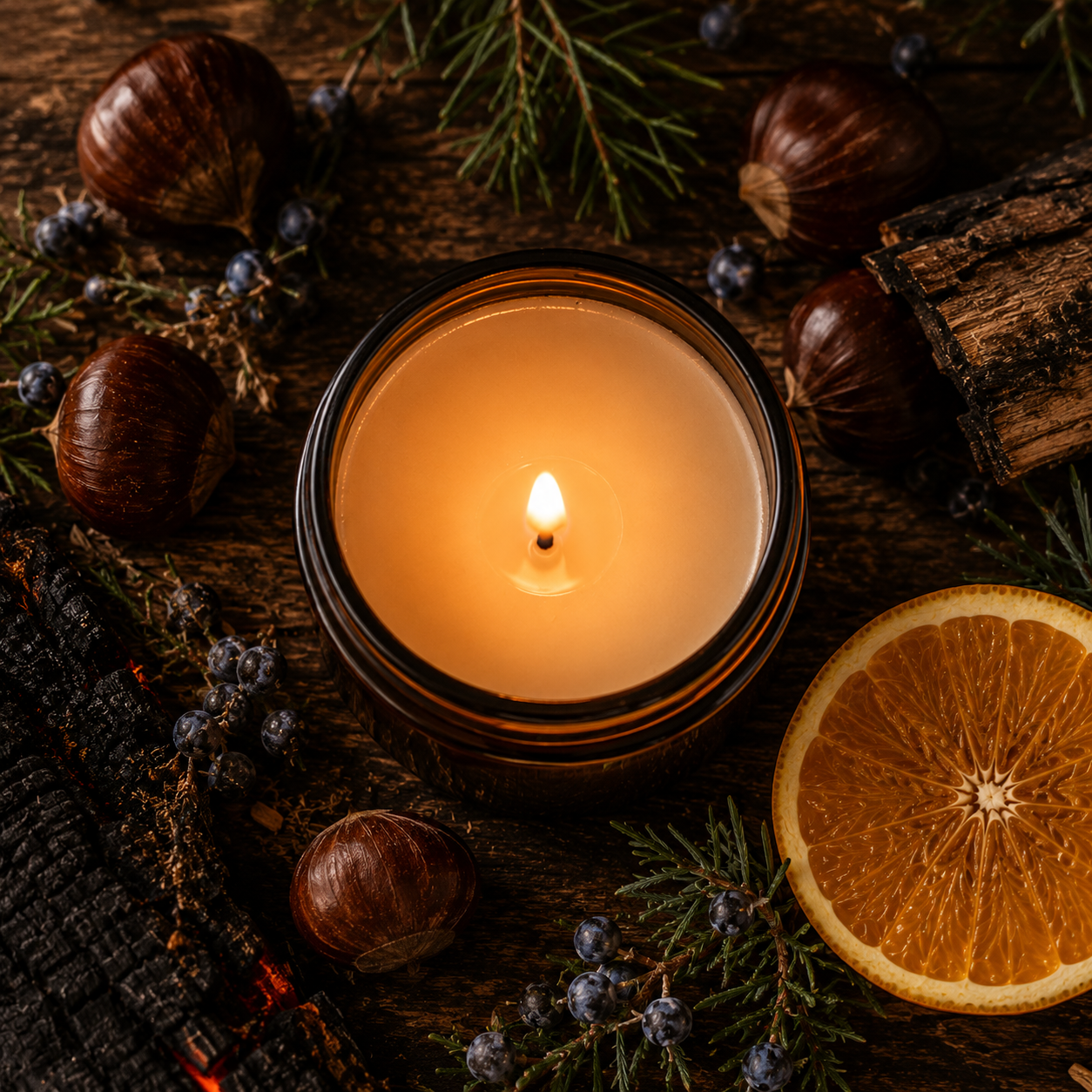 Fireside Cabin - Coconut Apricot Wax Candle