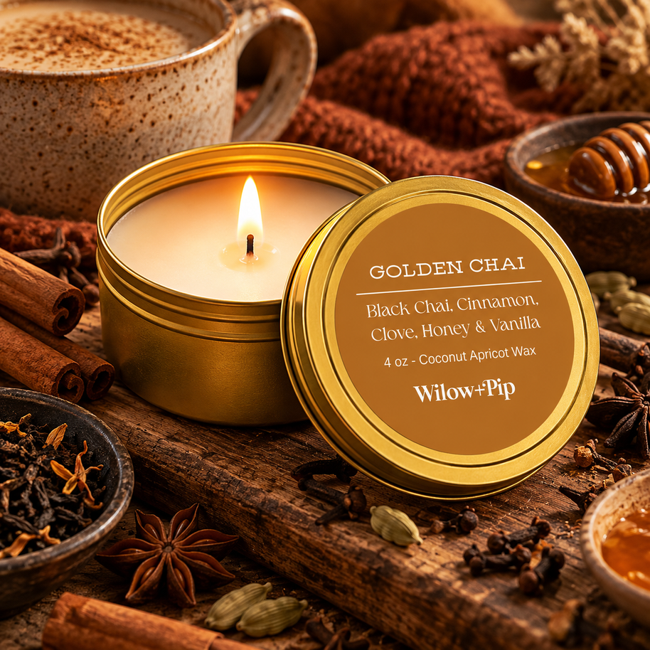 Golden Chai | Travel Tin Candle