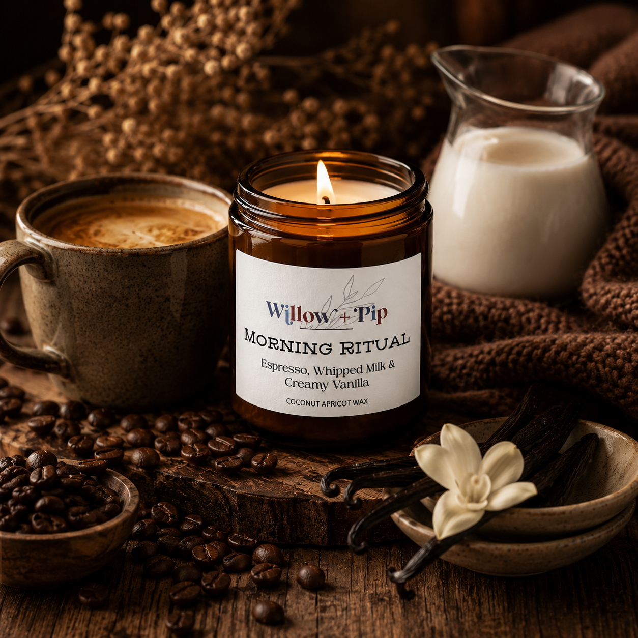 Morning Ritual - Coconut Apricot Wax Candle