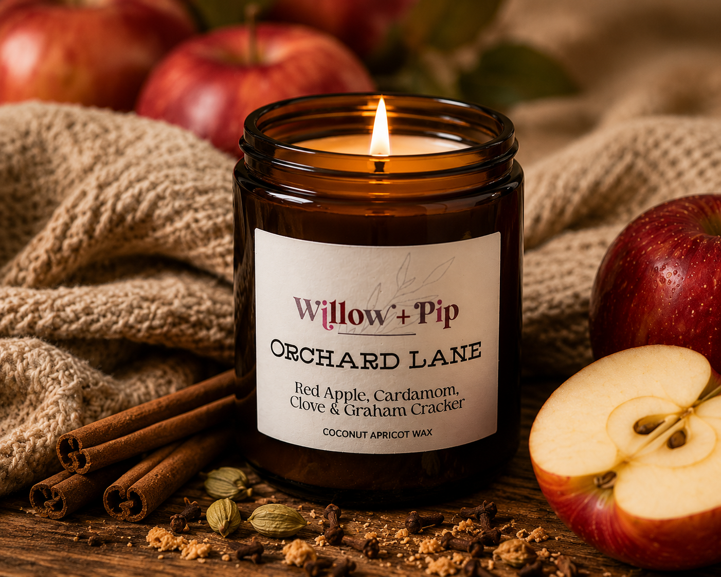 Orchard Lane - Coconut Apricot Wax Candle
