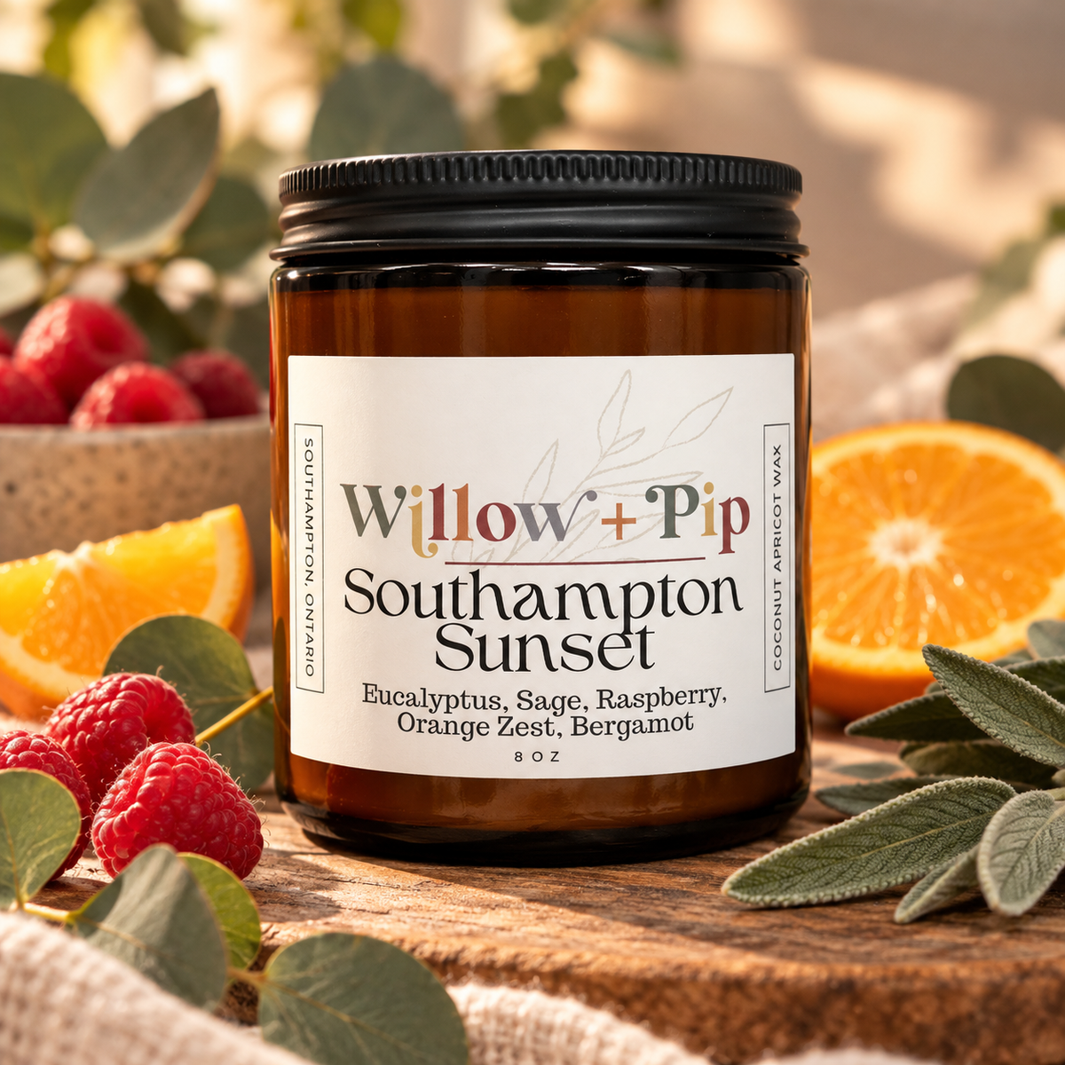 Southampton Sunset - Coconut Apricot Wax Candle