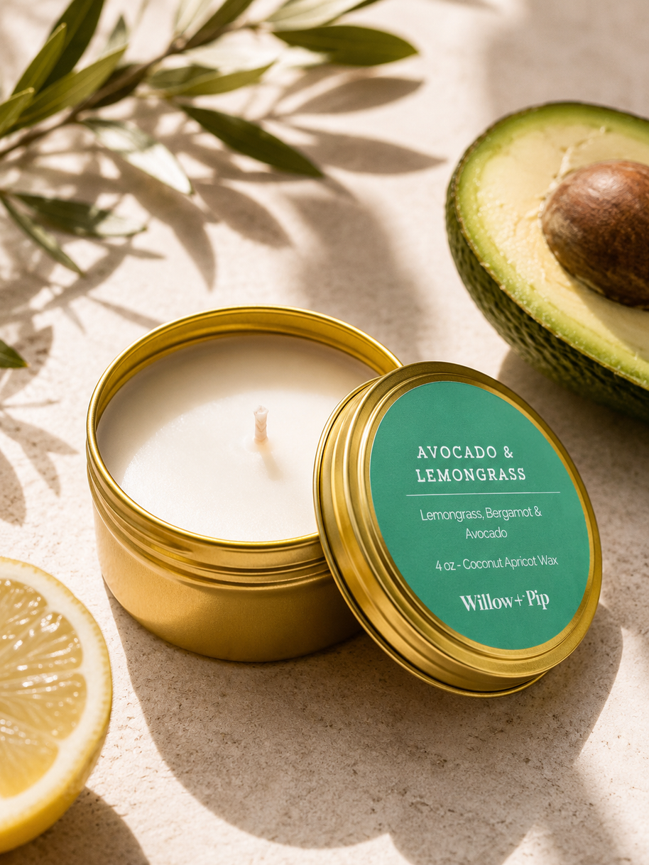 Avocado & Lemongrass - Travel Tin Candle