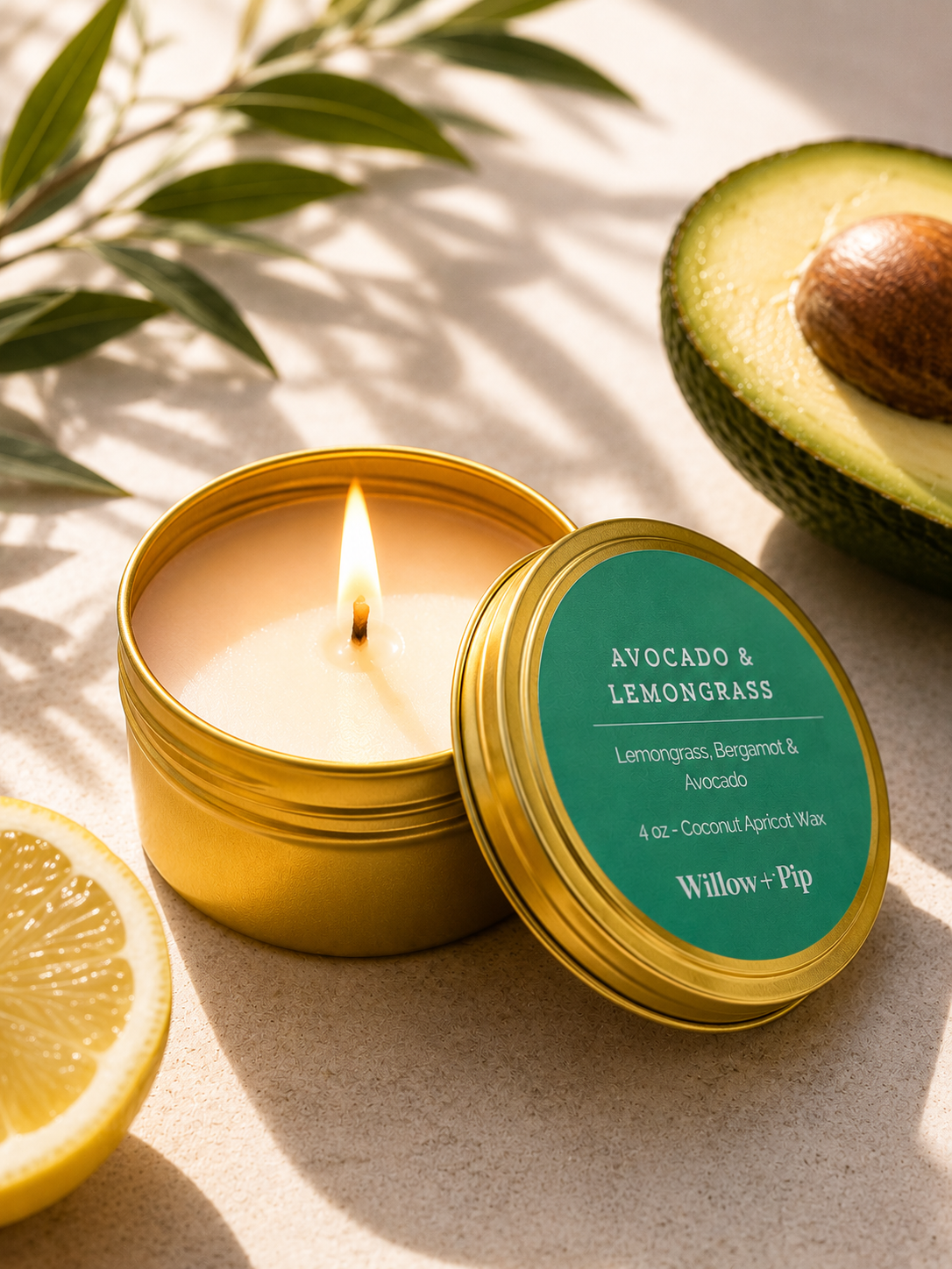 Avocado & Lemongrass - Travel Tin Candle