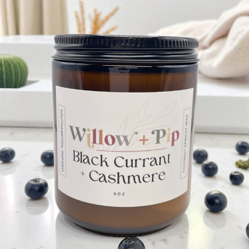 Black Currant and Cashmere - Coconut Apricot Wax Candle