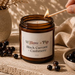 Black Currant and Cashmere - Coconut Apricot Wax Candle