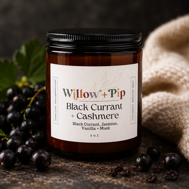 Black Currant and Cashmere - Coconut Apricot Wax Candle