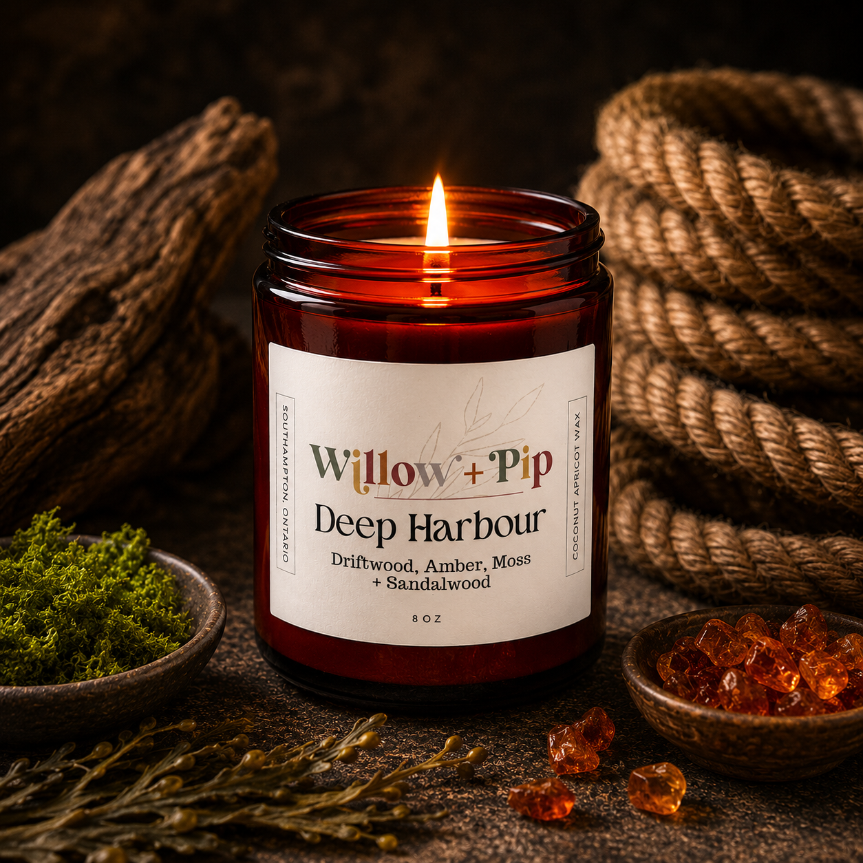 Deep Harbour - Coconut Apricot Wax Candle