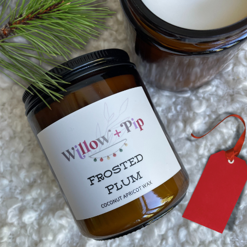 FROSTED PLUM – Holiday Candle - 8 Ounce