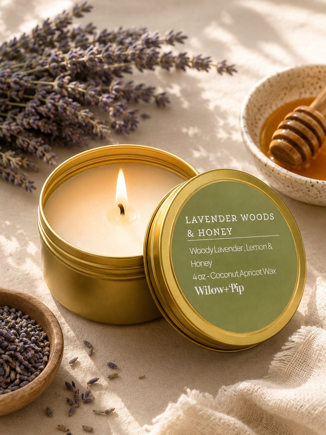 Lavender Woods & Honey - Travel Tin Candle