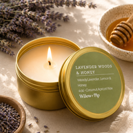 Lavender Woods & Honey - Travel Tin Candle