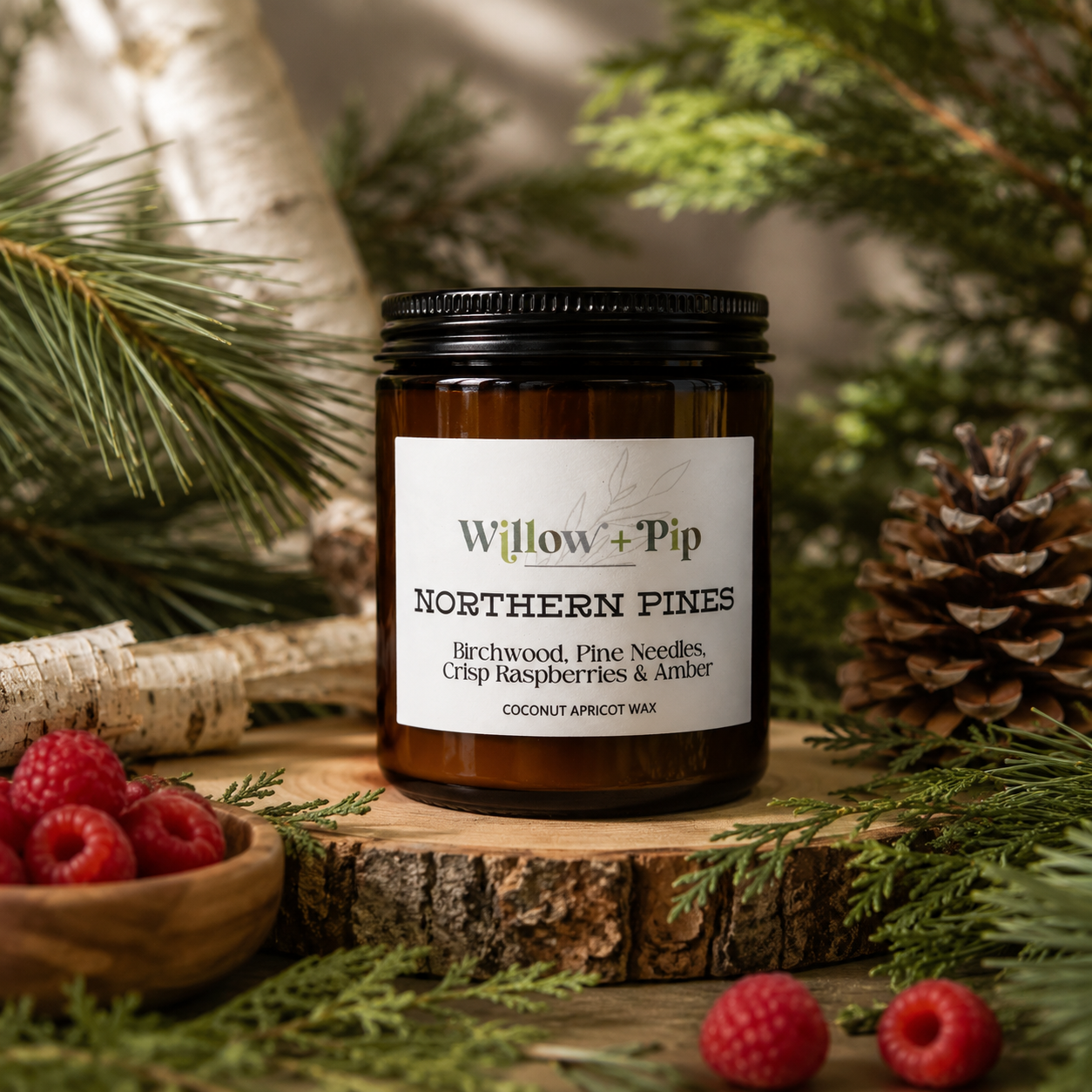 Northern Pines - Coconut Apricot Wax Candle