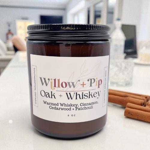 Oak and Whiskey - Coconut Apricot Wax Candle