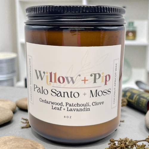 Palo Santo and Moss - Coconut Apricot Wax Candle