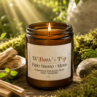 Palo Santo and Moss - Coconut Apricot Wax Candle