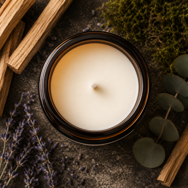 Palo Santo and Moss - Coconut Apricot Wax Candle