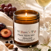 Plum Moscato and Almond - Coconut Apricot Wax Candle