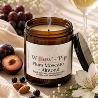 Plum Moscato and Almond - Coconut Apricot Wax Candle