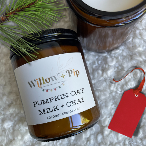 PUMPKIN OAT MILK + CHAI – Holiday Candle - 8 Ounce