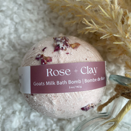 Rose + Clay - Goats Milk Bath Bomb