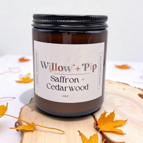 Saffron and Cedarwood - Coconut Apricot Wax Candle