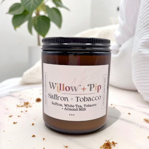 Saffron and Tabacco - Coconut Apricot Wax Candle