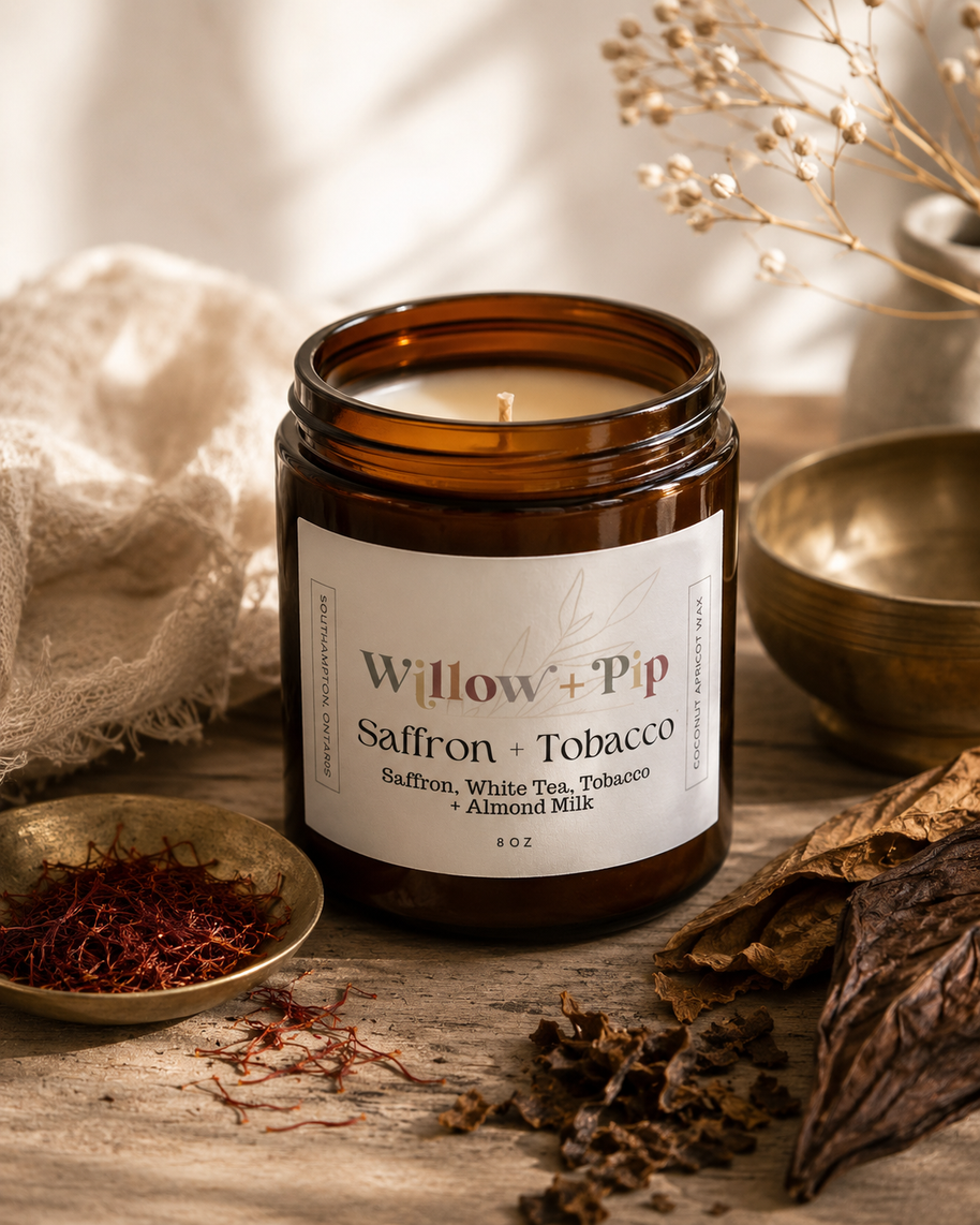 Saffron and Tobacco - Coconut Apricot Wax Candle