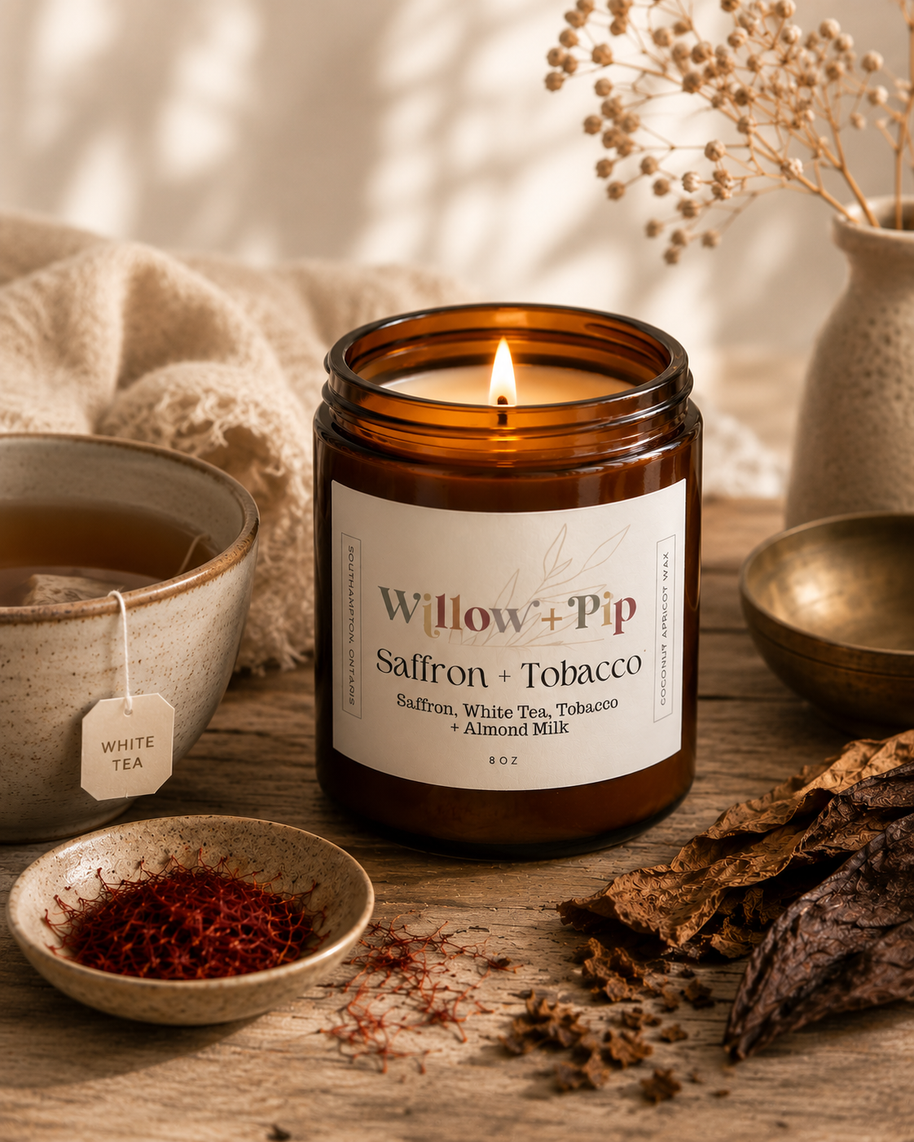 Saffron and Tobacco - Coconut Apricot Wax Candle