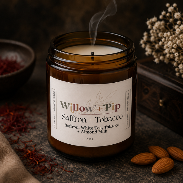 Saffron and Tobacco - Coconut Apricot Wax Candle