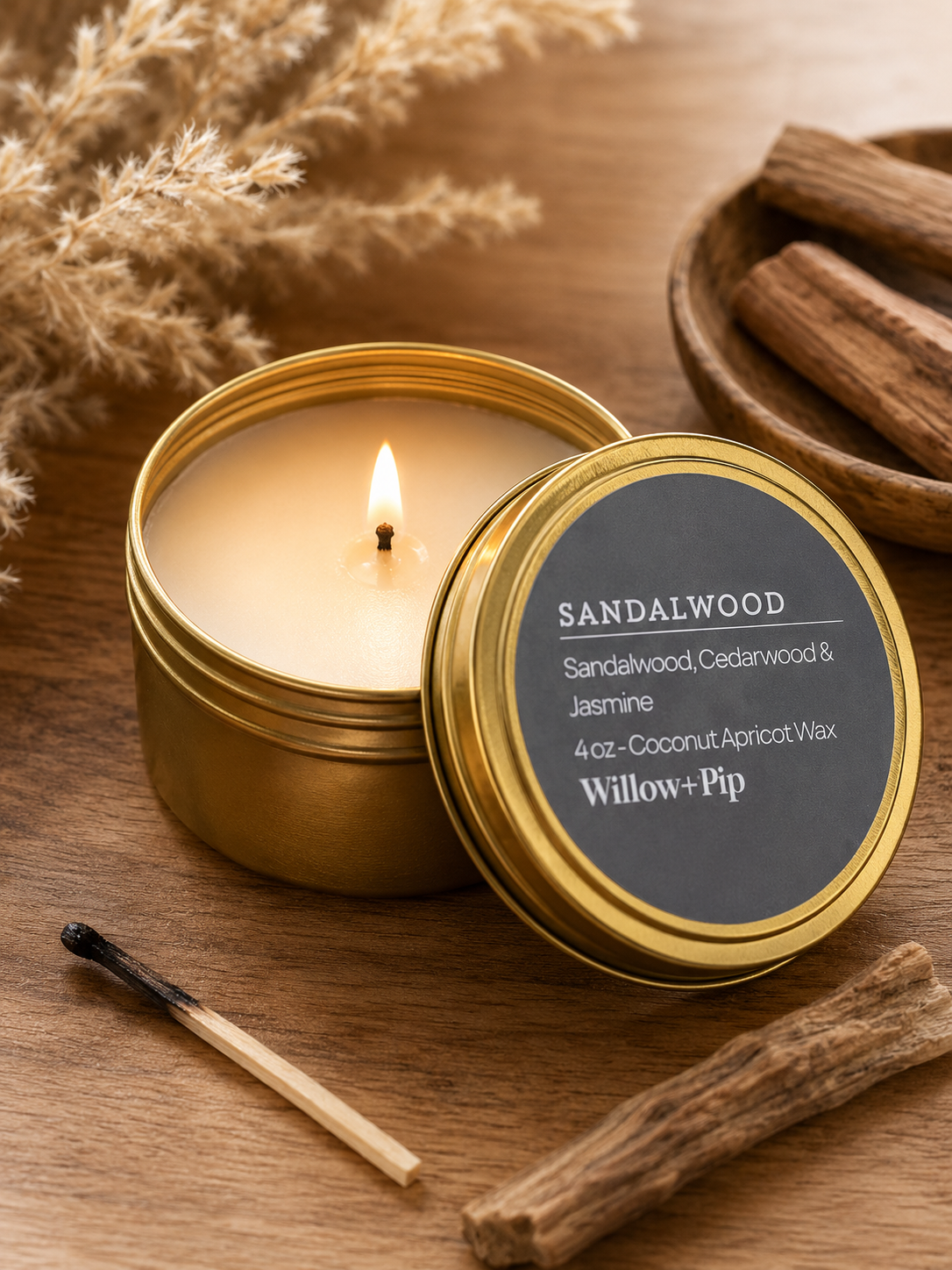 Sandalwood - Travel Tin Candle