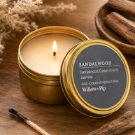 Sandalwood - Travel Tin Candle