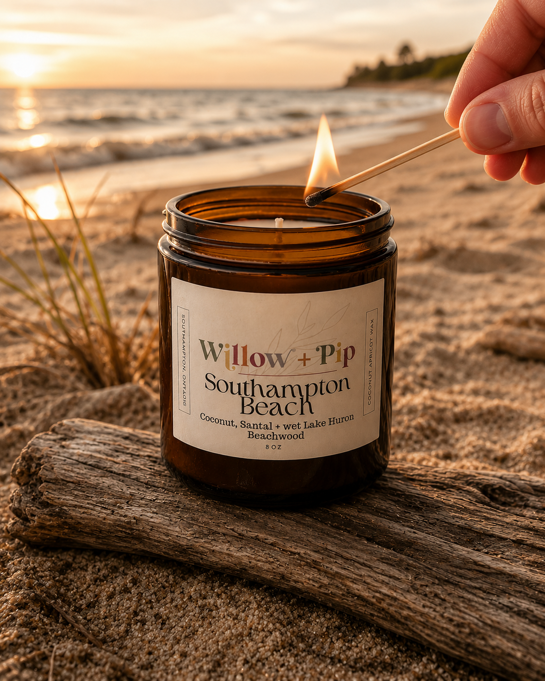 Southampton Beach - Coconut Apricot Wax Candle
