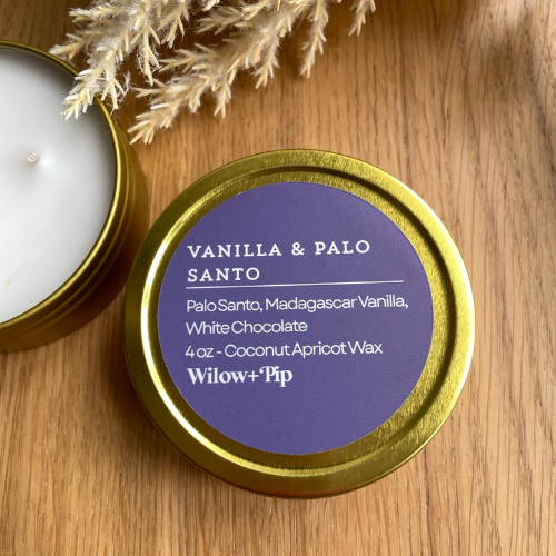 Vanilla & Palo Santo - Travel Tin Candle