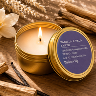 Vanilla & Palo Santo - Travel Tin Candle
