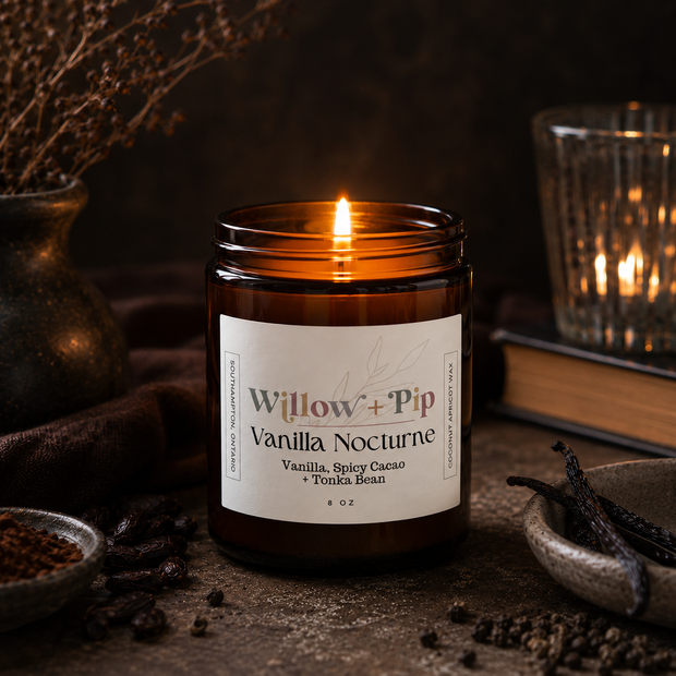 Vanilla Nocturne- Coconut Apricot Wax Candle