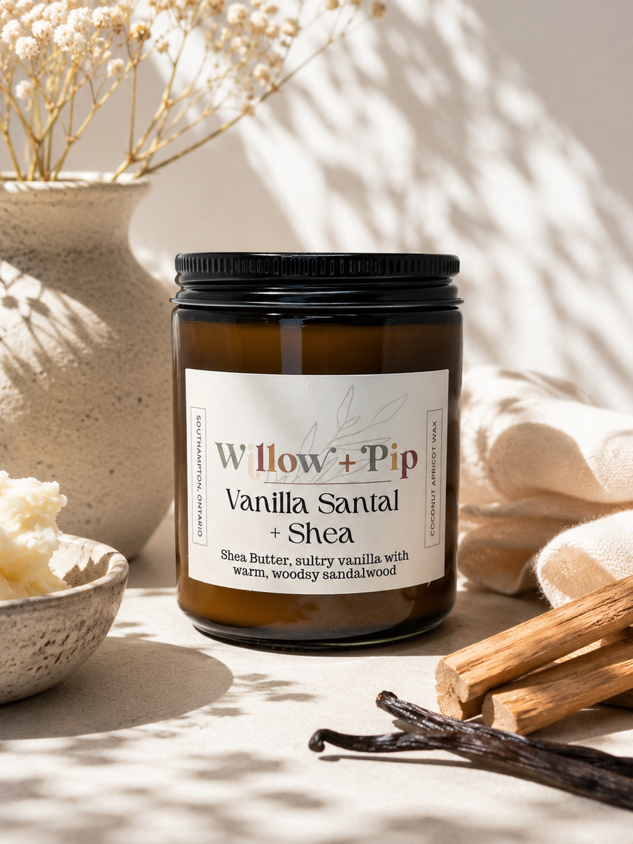 Vanilla Santal and Shea - Coconut Apricot Wax Candle