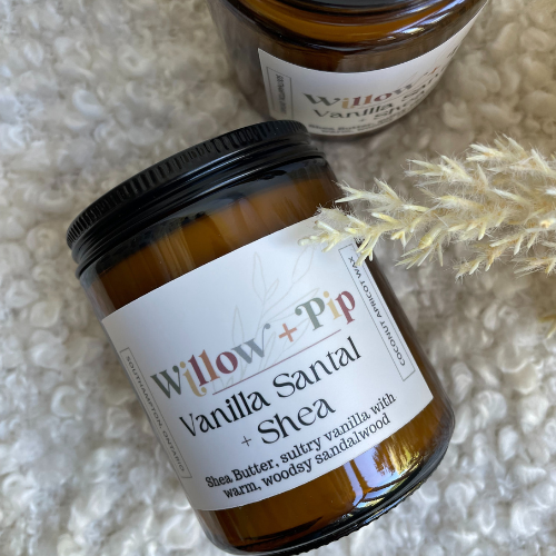 Vanilla Santal and Shea - Coconut Apricot Wax Candle