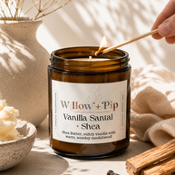Vanilla Santal and Shea - Coconut Apricot Wax Candle
