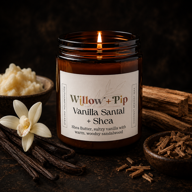 Vanilla Santal and Shea - Coconut Apricot Wax Candle