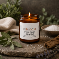 Wood Sage + Sea Salt - Coconut Apricot Wax Candle